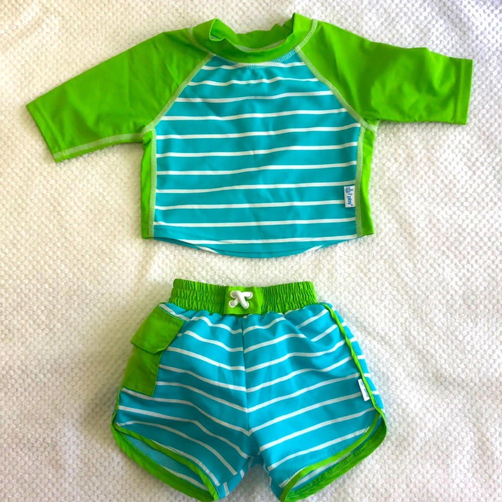 iPLAY 6 month rashgaurd & swim trunk set